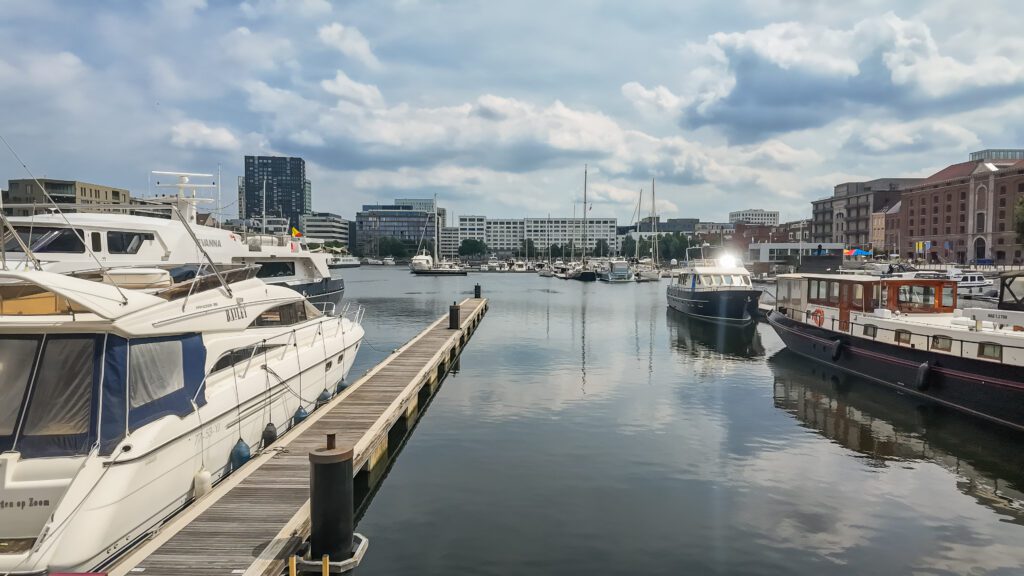 The city of Antwerpen is home to the largest port in Belgium - including 200 year old harbour docks - known as the Willemdok.
