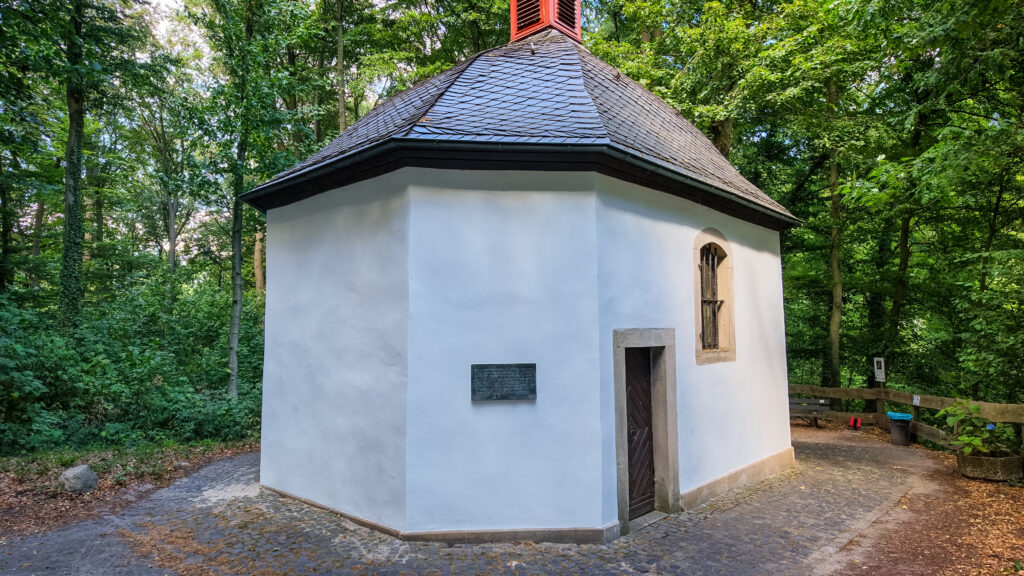 The Waldkapelle in Darup makes up part of the St James' Way walking route from Nottuln to Coesfeld.